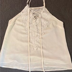 Forever 21 White Lace Camisole Top
